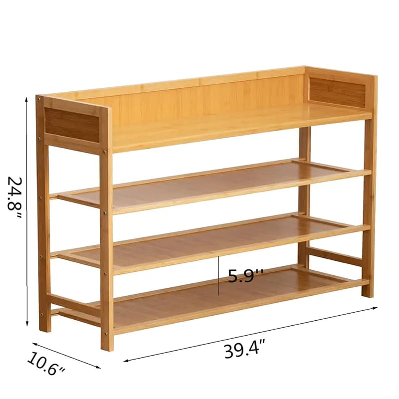 Conair Ilchuspóireach agus Stóráil Raca Bróg Bambú Closet